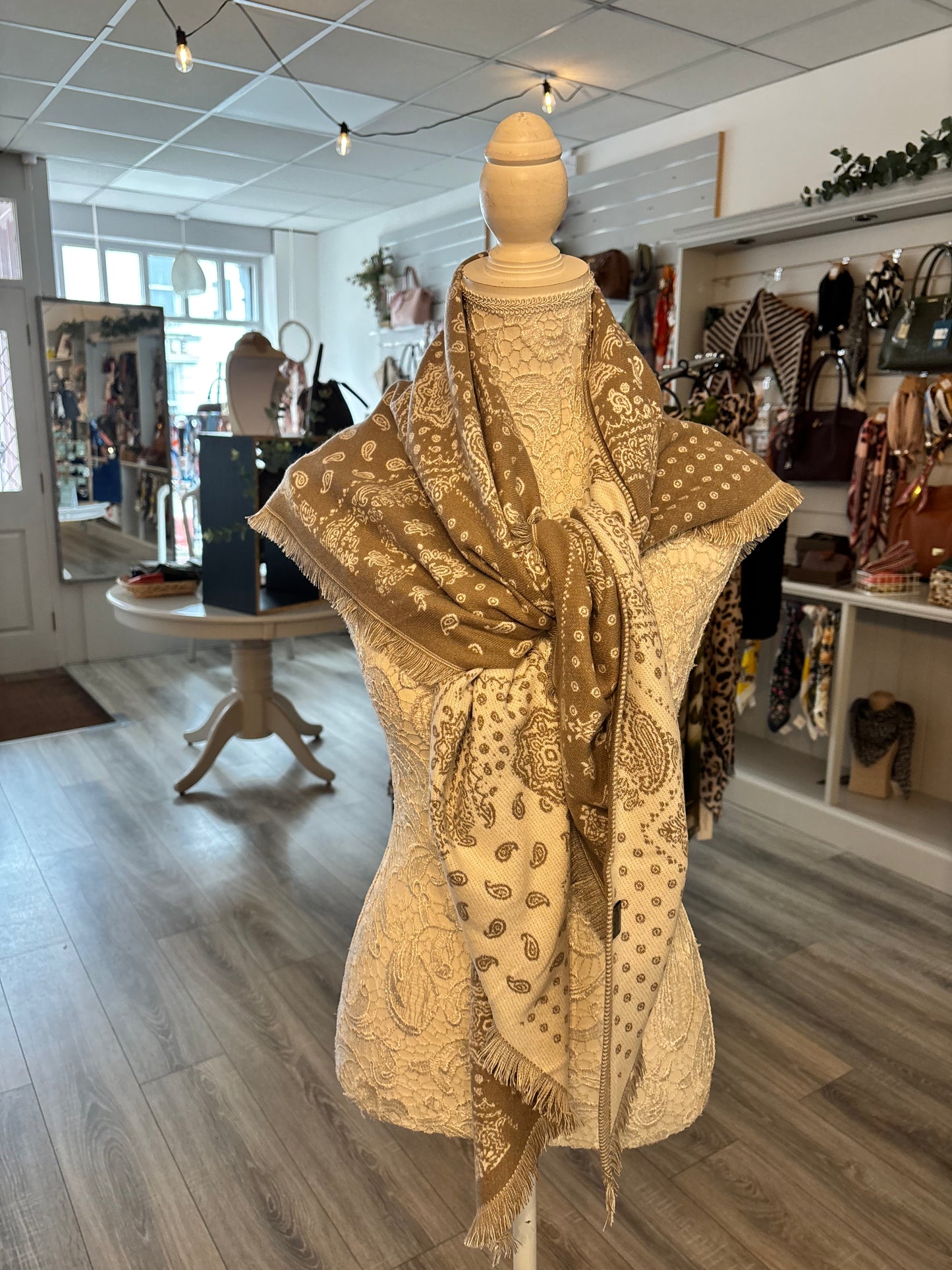 Bethany fringed luxury scarf