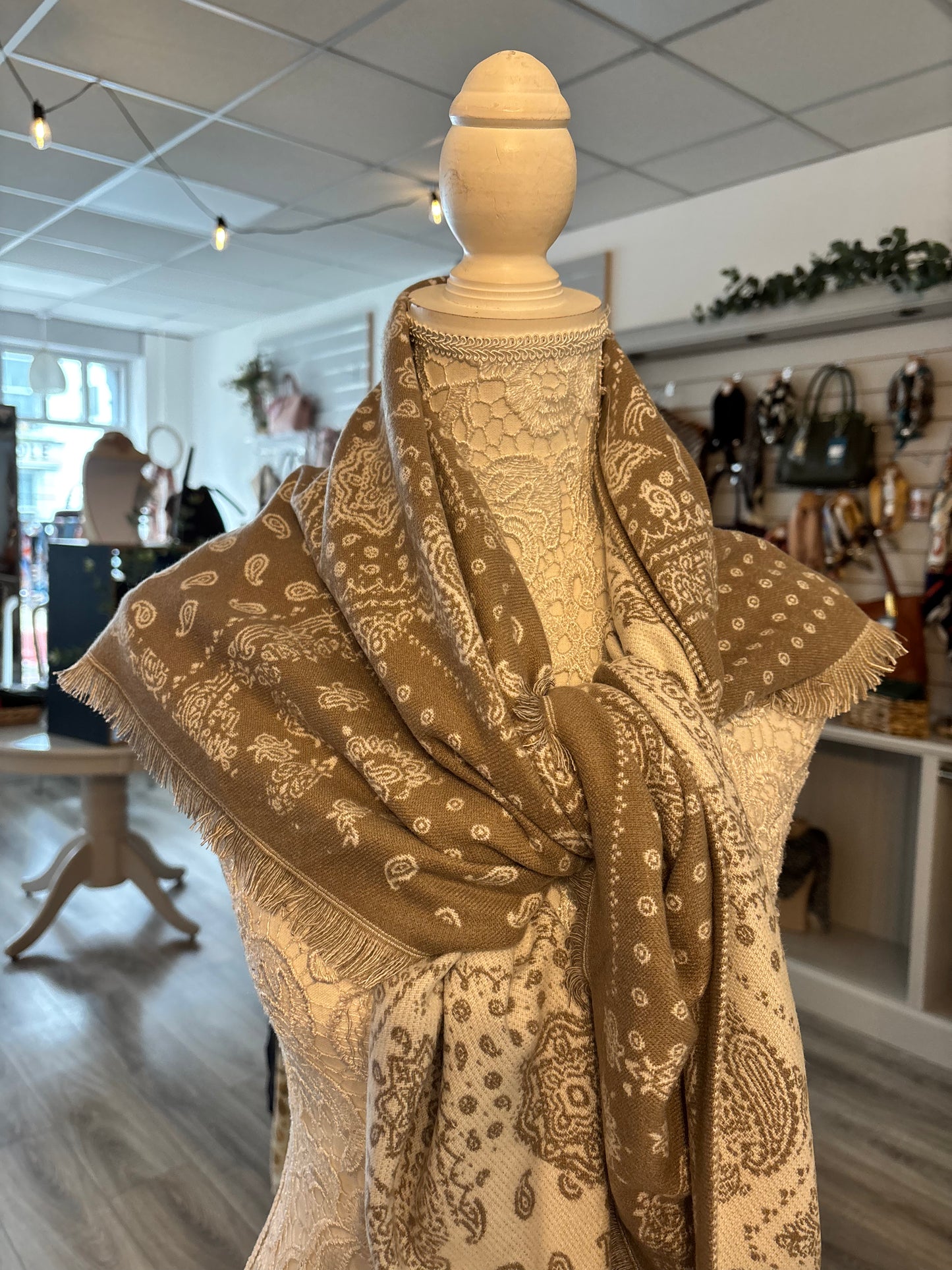 Bethany fringed luxury scarf