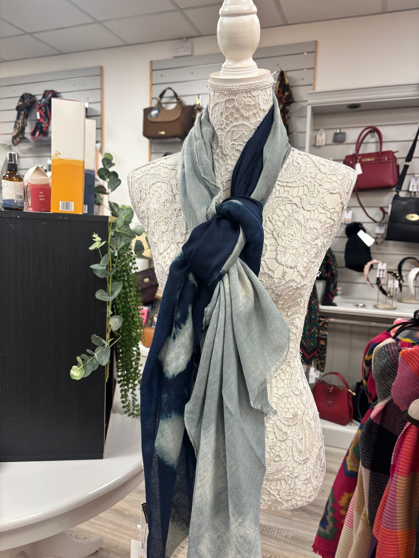 Lexi abstract marble print scarf