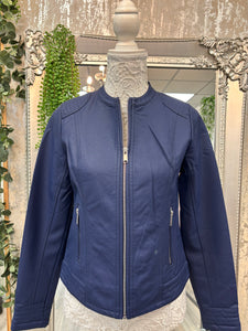 Mikaela Navy Pu leather jacket