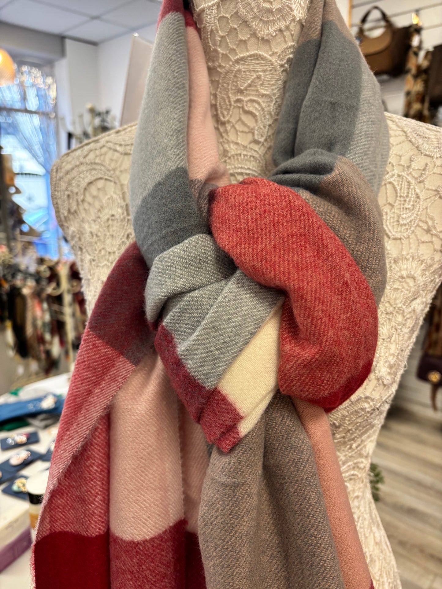 Mena checked scarf