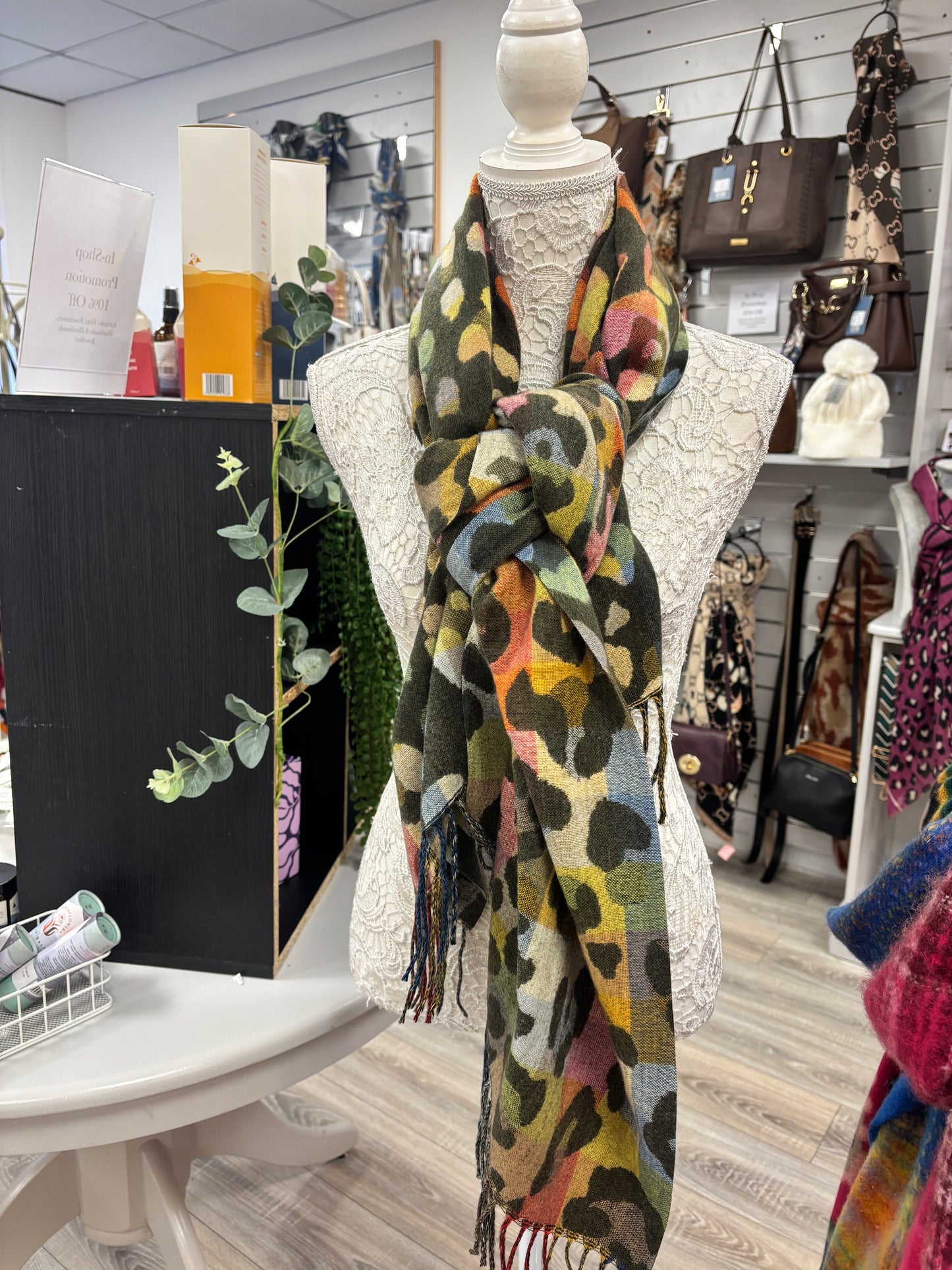 Levi leopard print scarf