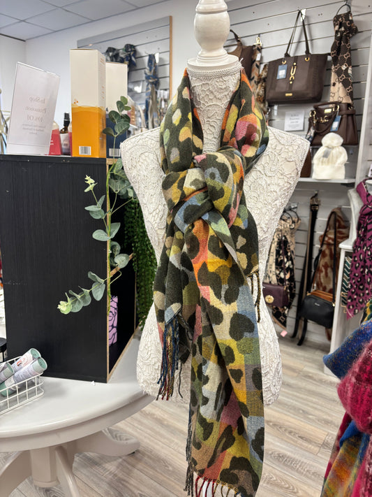 Levi leopard print scarf