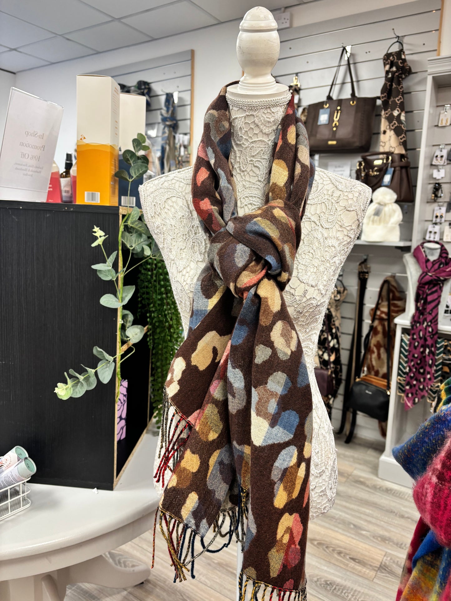 Levi leopard print scarf