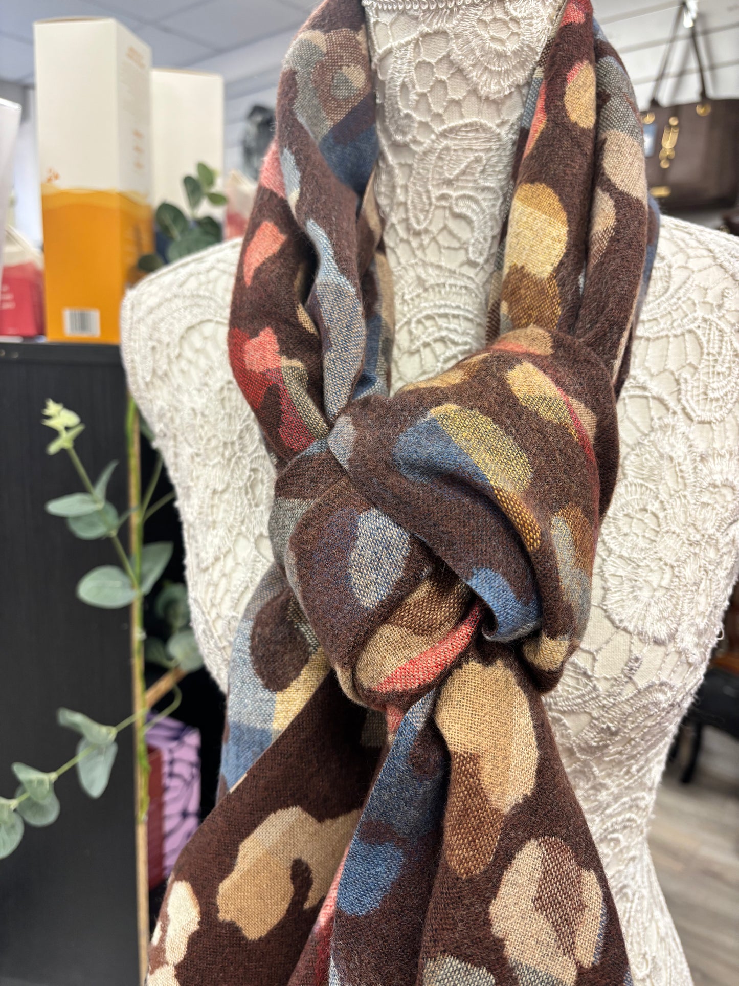 Levi leopard print scarf