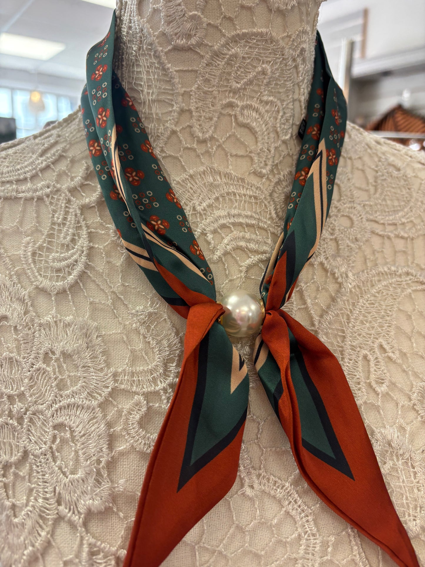 Noelle pearl scarf