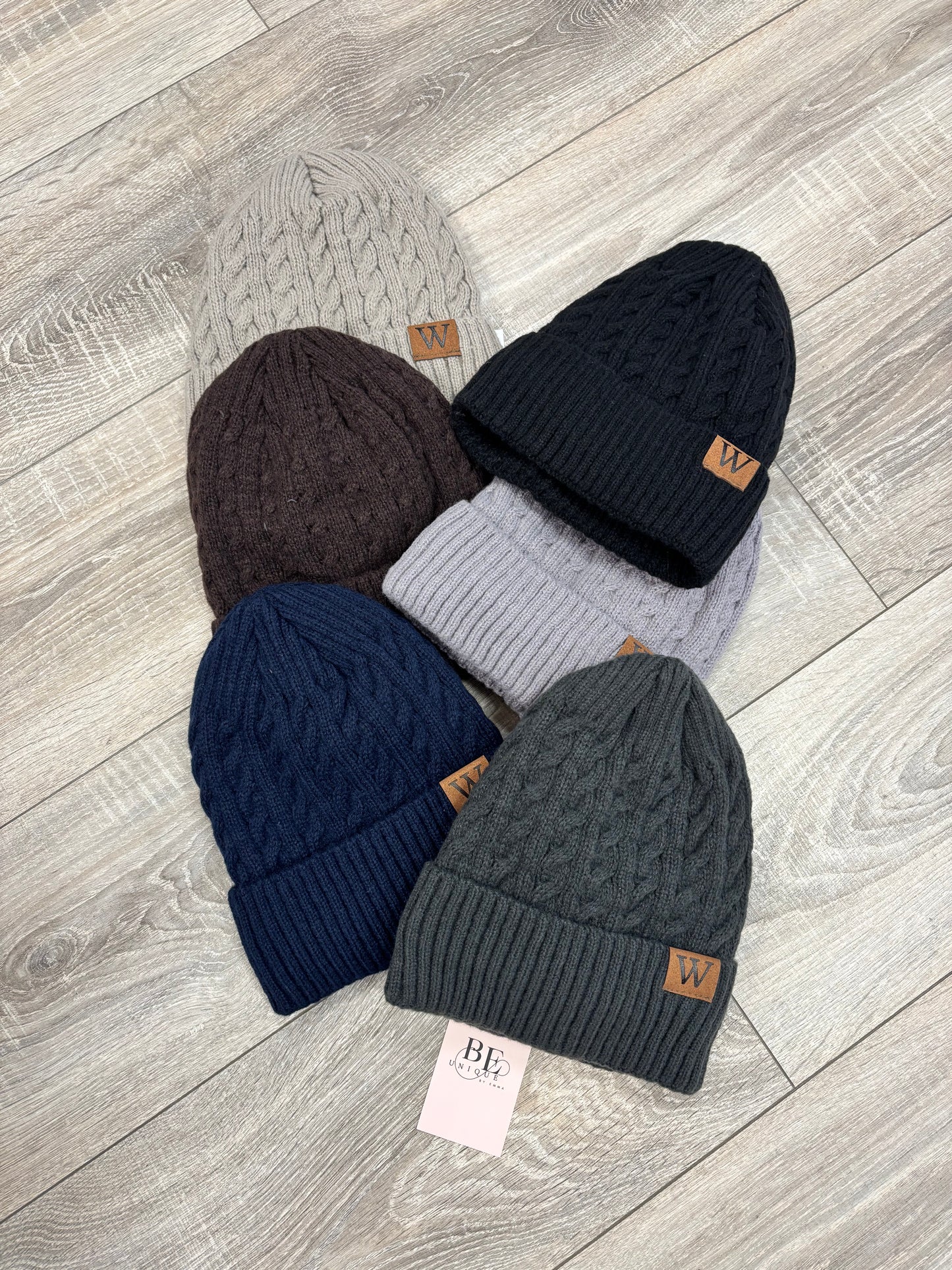 Felix Fleeced lined cable hats