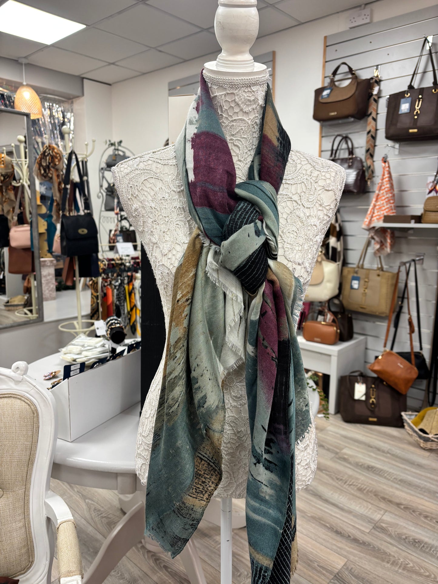 Joanie abstract print scarf