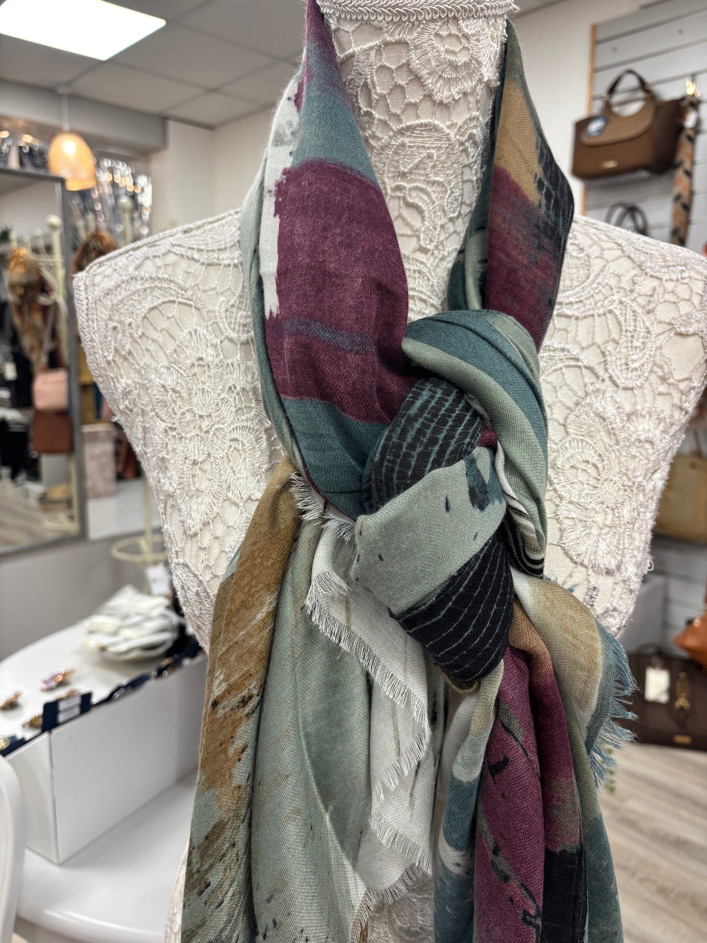 Joanie abstract print scarf