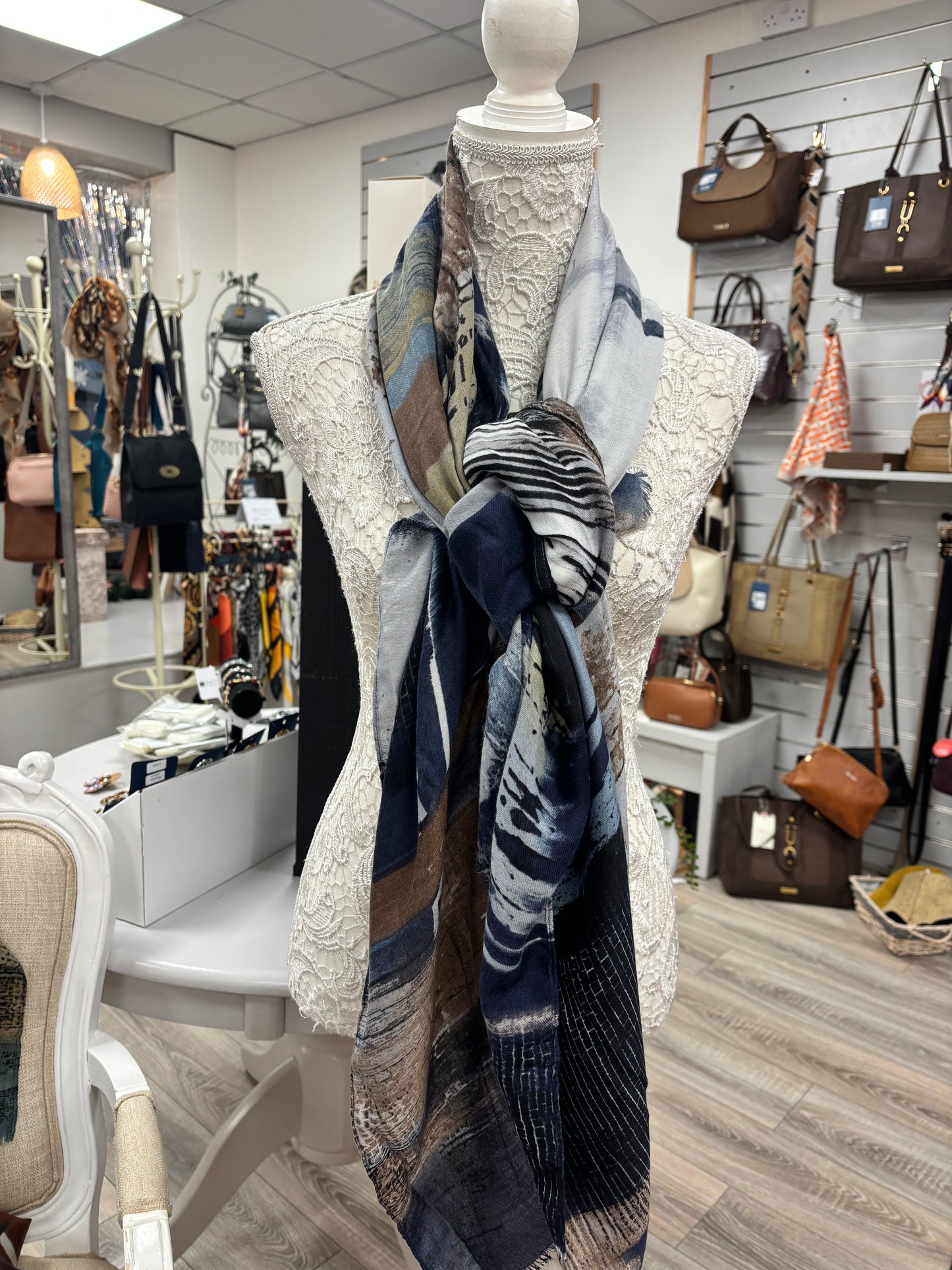 Joanie abstract print scarf