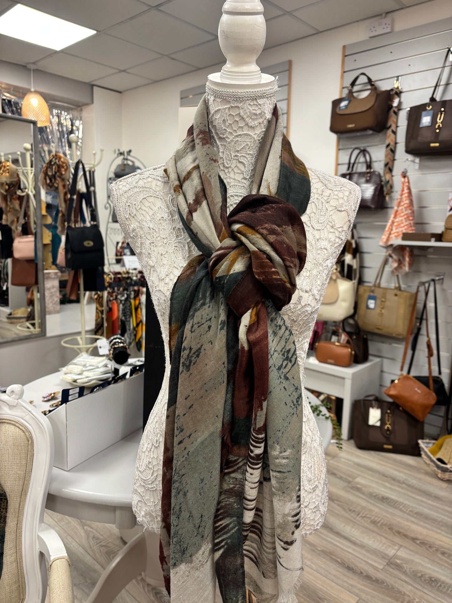 Joanie abstract print scarf