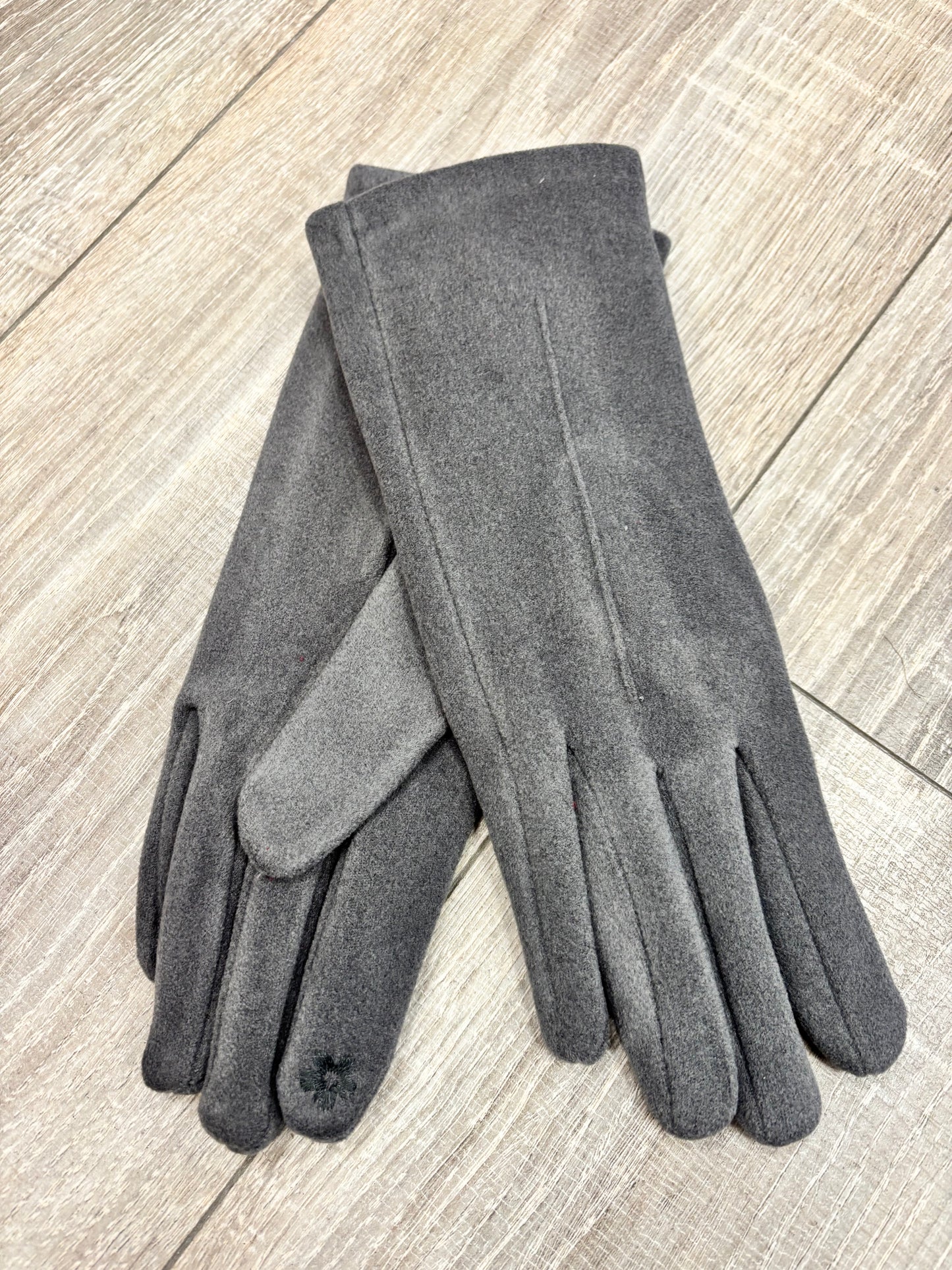 Ash velvet lined gloves