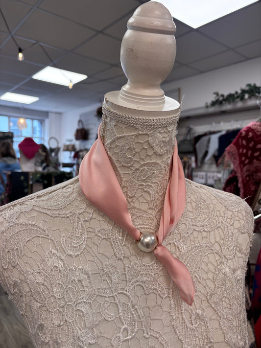 Leah blush pink scarf
