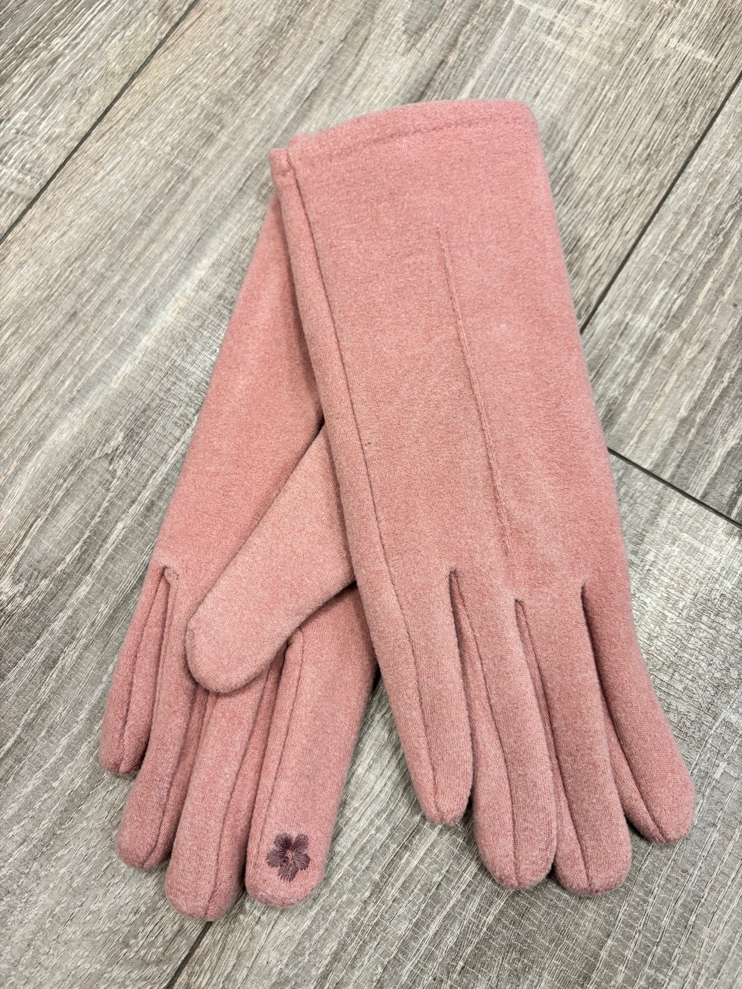 Ash velvet lined gloves