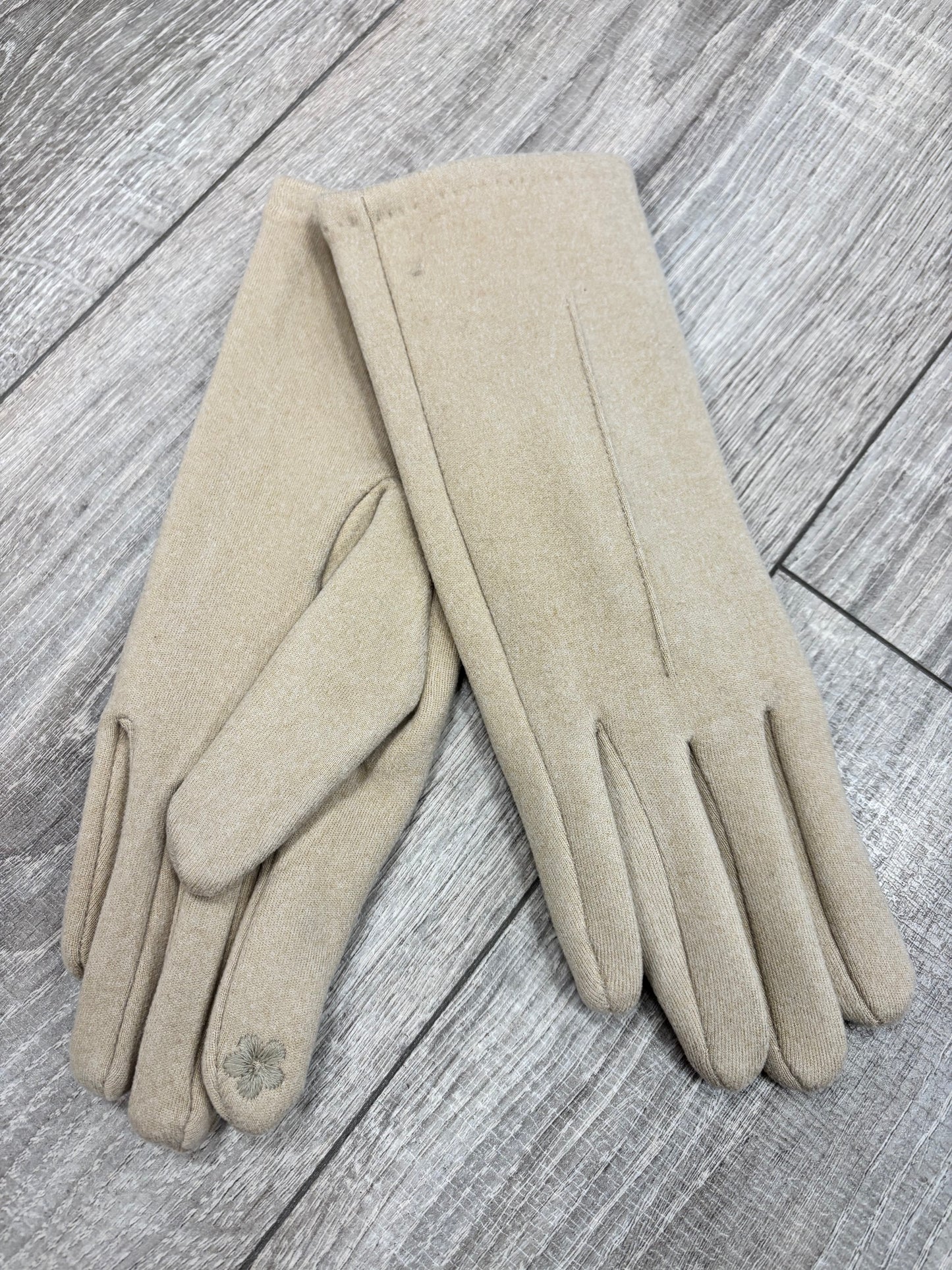 Ash velvet lined gloves