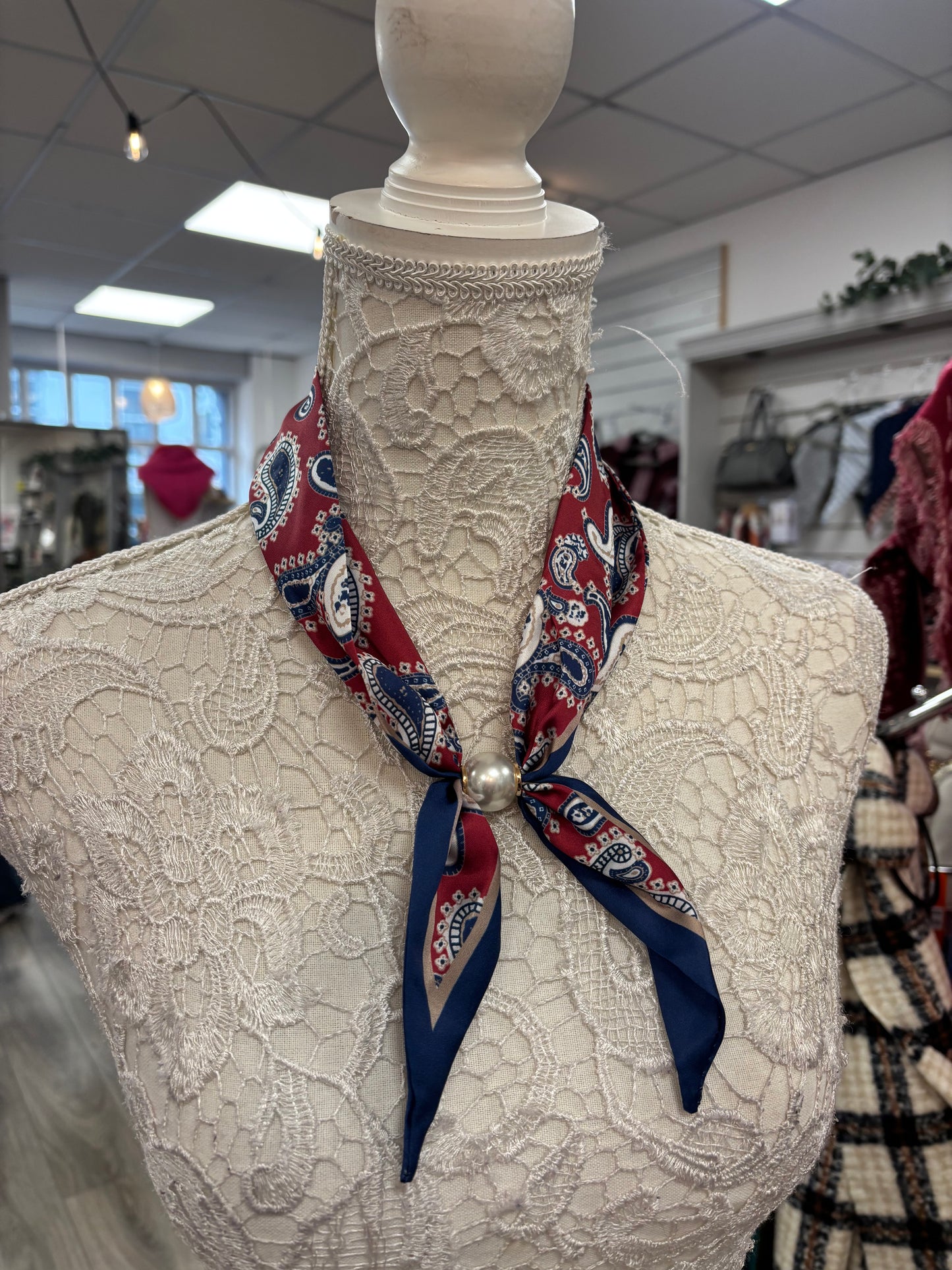 Olivia double tie scarf