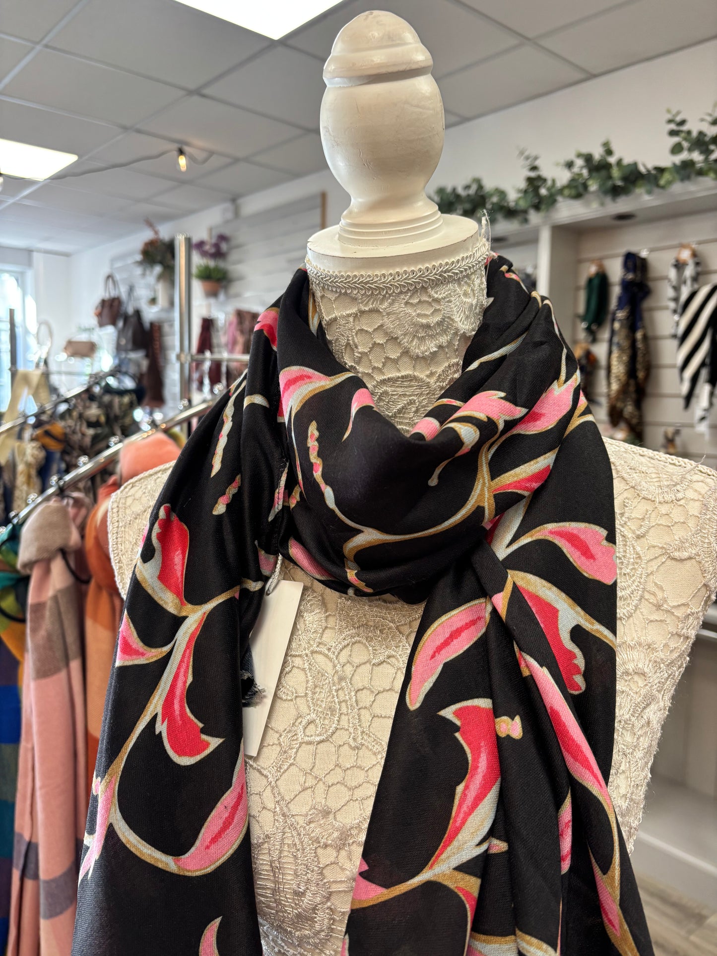 Lorena abstract Autumn scarf