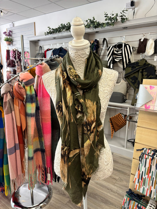 Becky checked scarf
