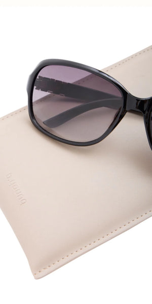 B.Young WIYA Sunglasses in "Black Rounded Frame"