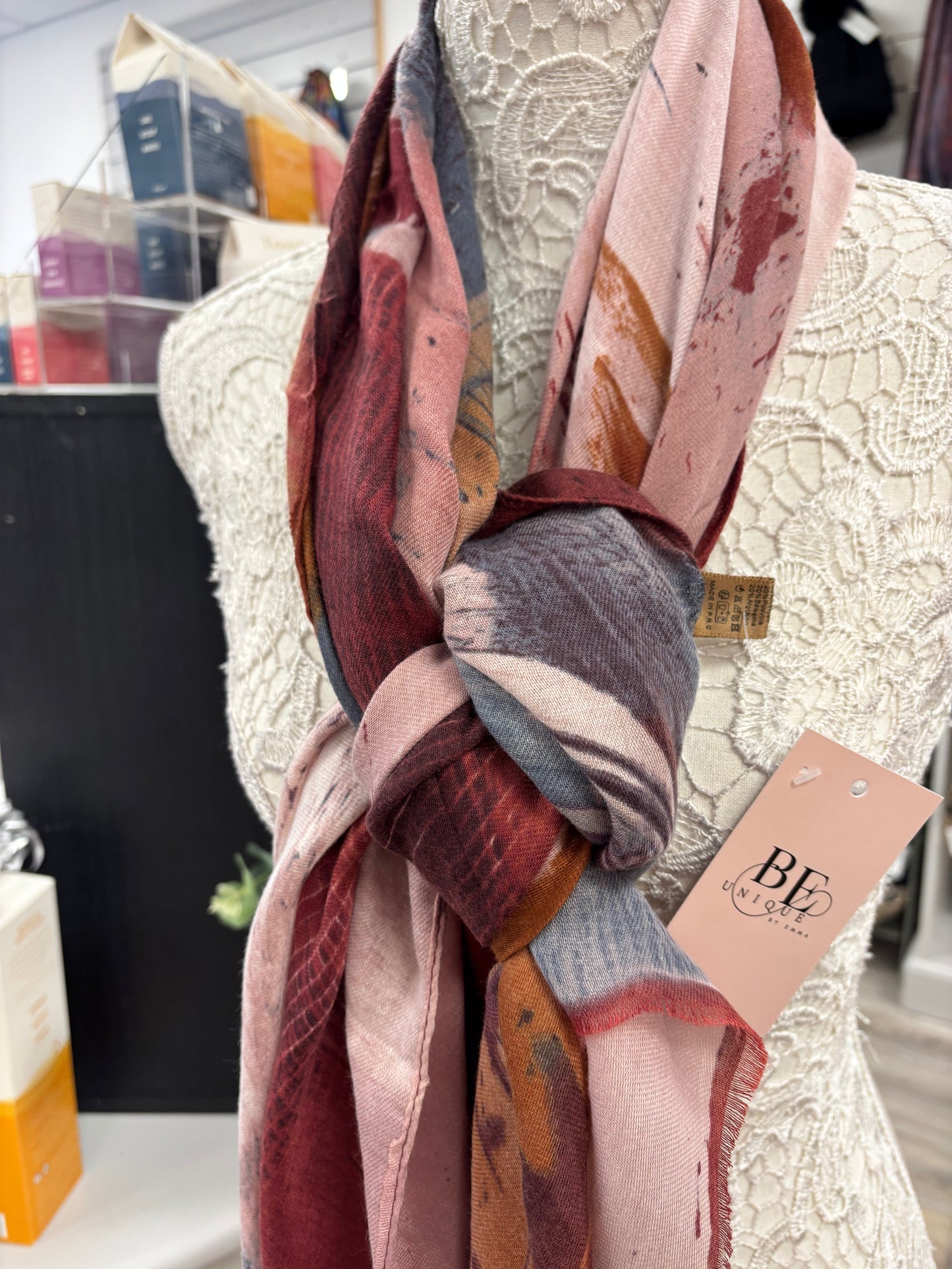 Joanie abstract print scarf