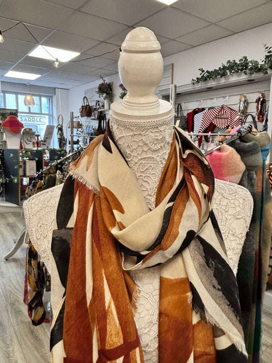 Palm leaf scarf