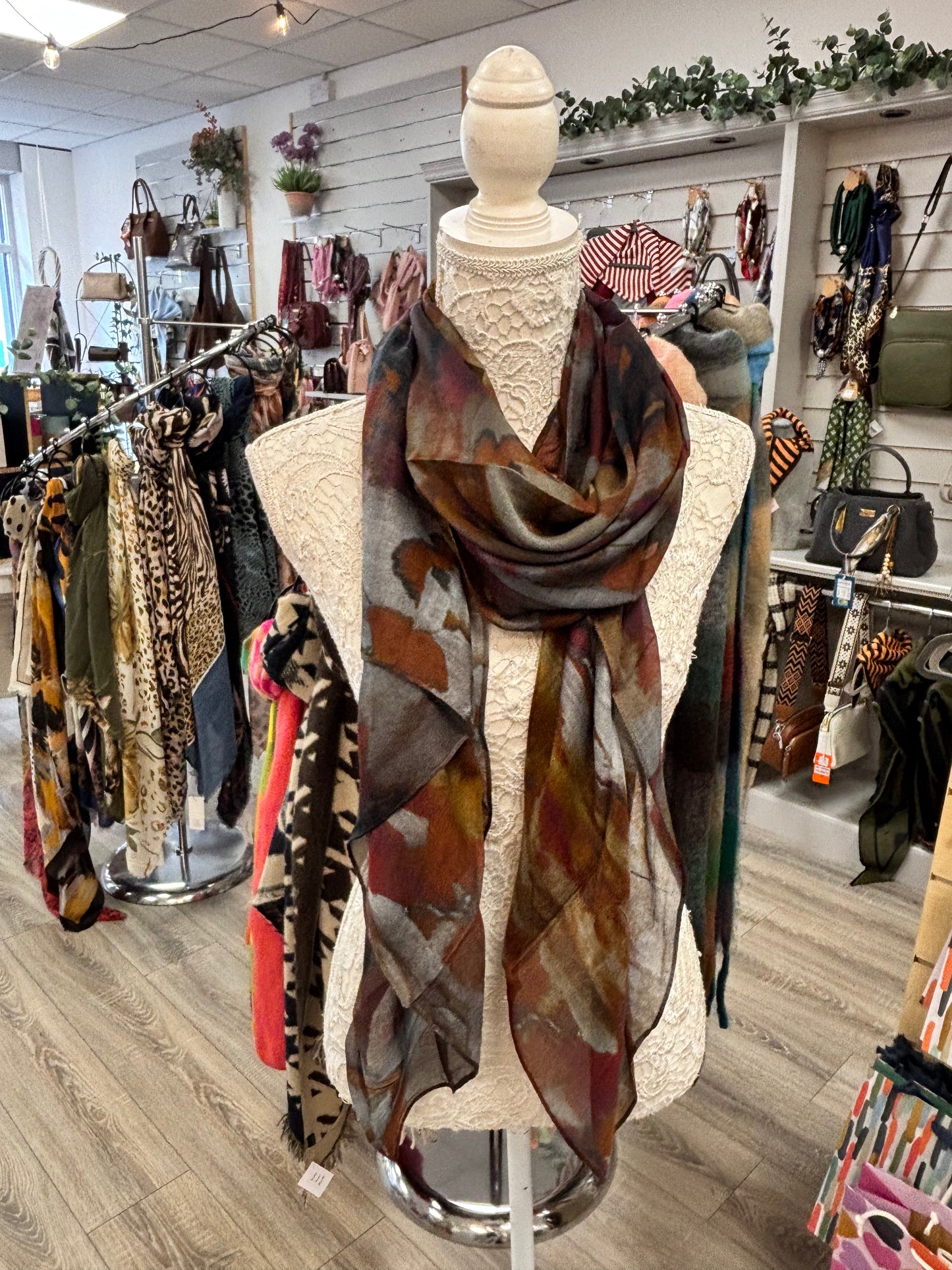 Mona water colour scarf