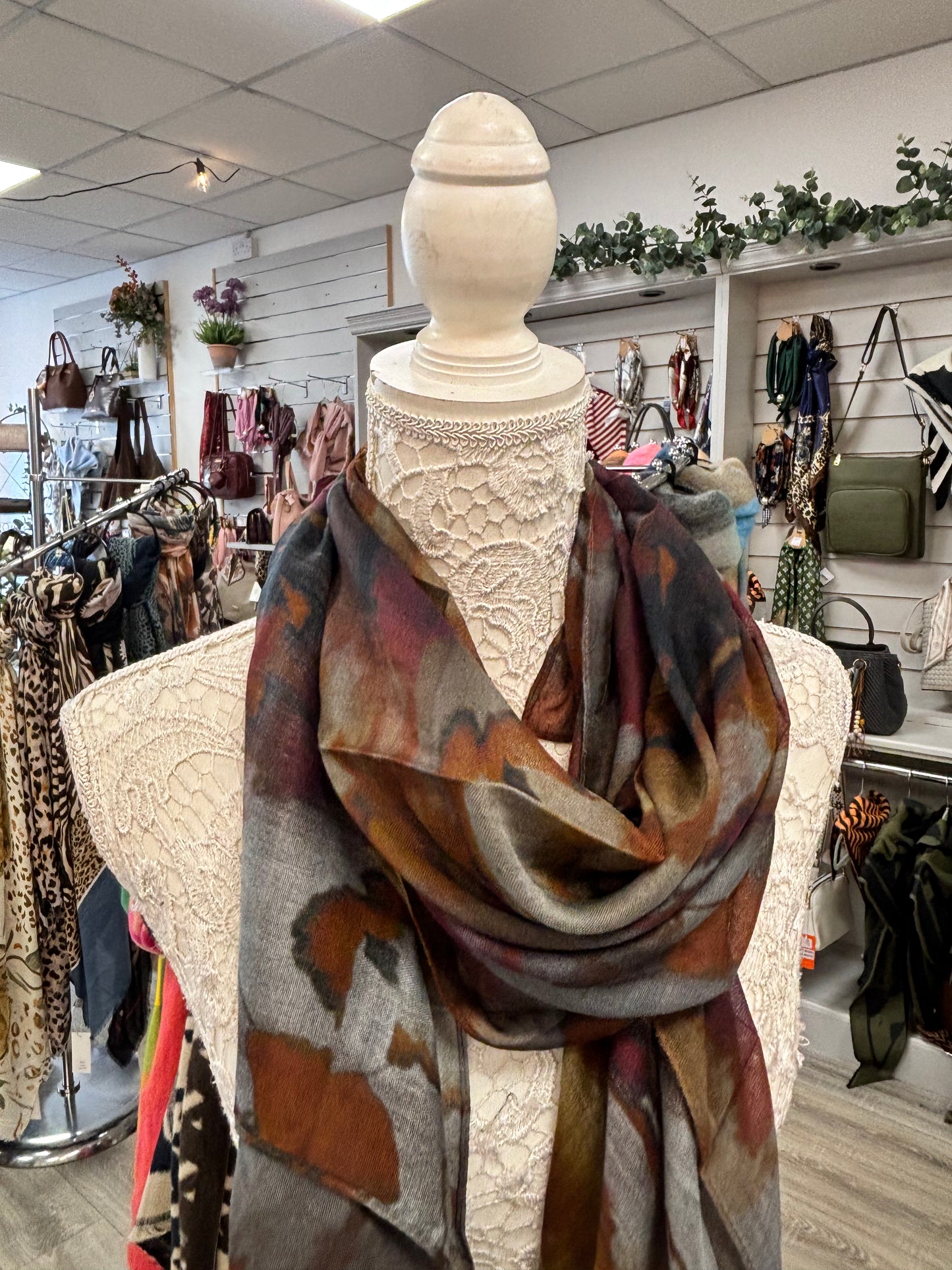 Mona water colour scarf