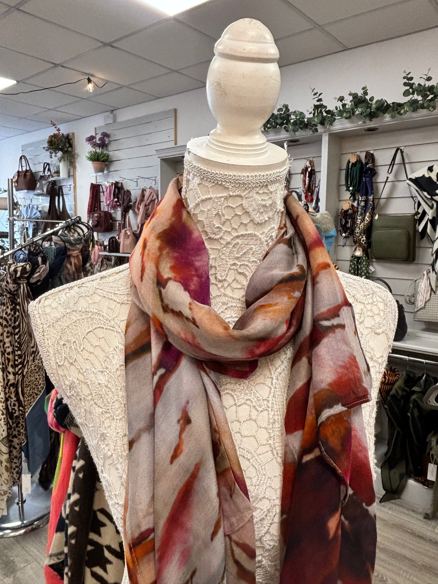 Mona water colour scarf