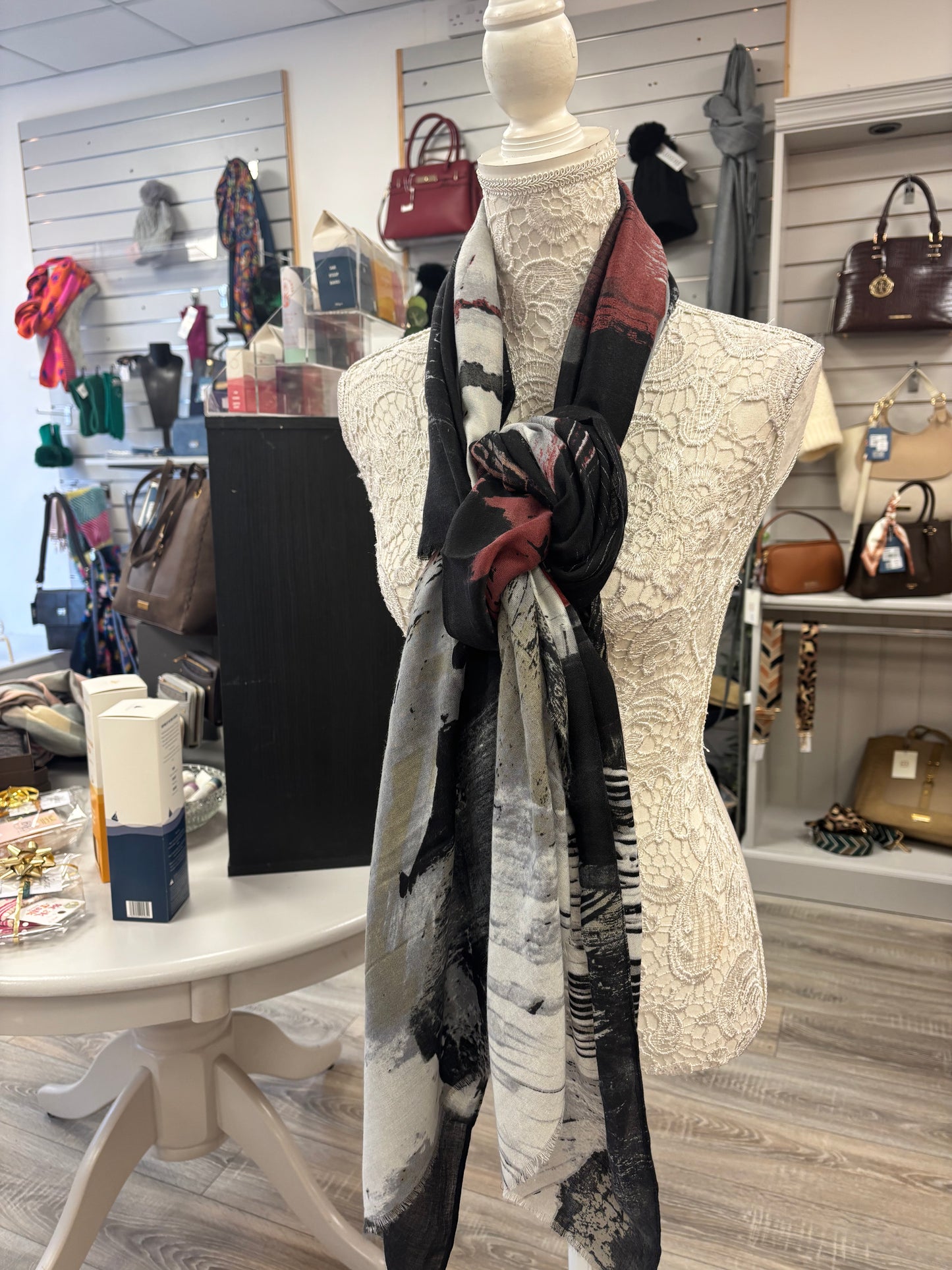 Joanie abstract print scarf