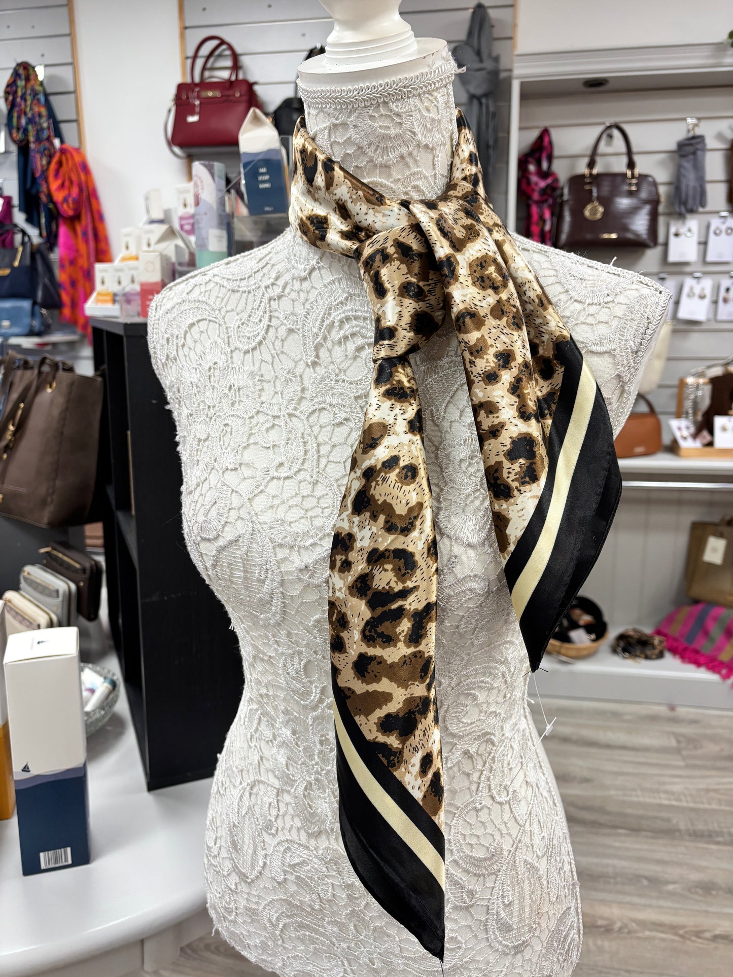 Satin feel neck scarves