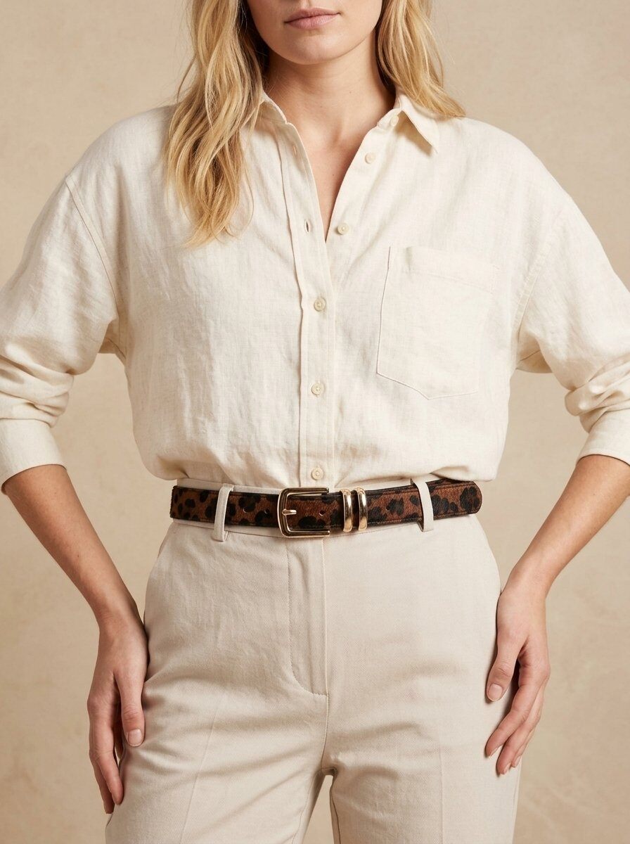 Animal print belt