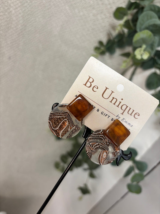 Christy resin Statement earrings