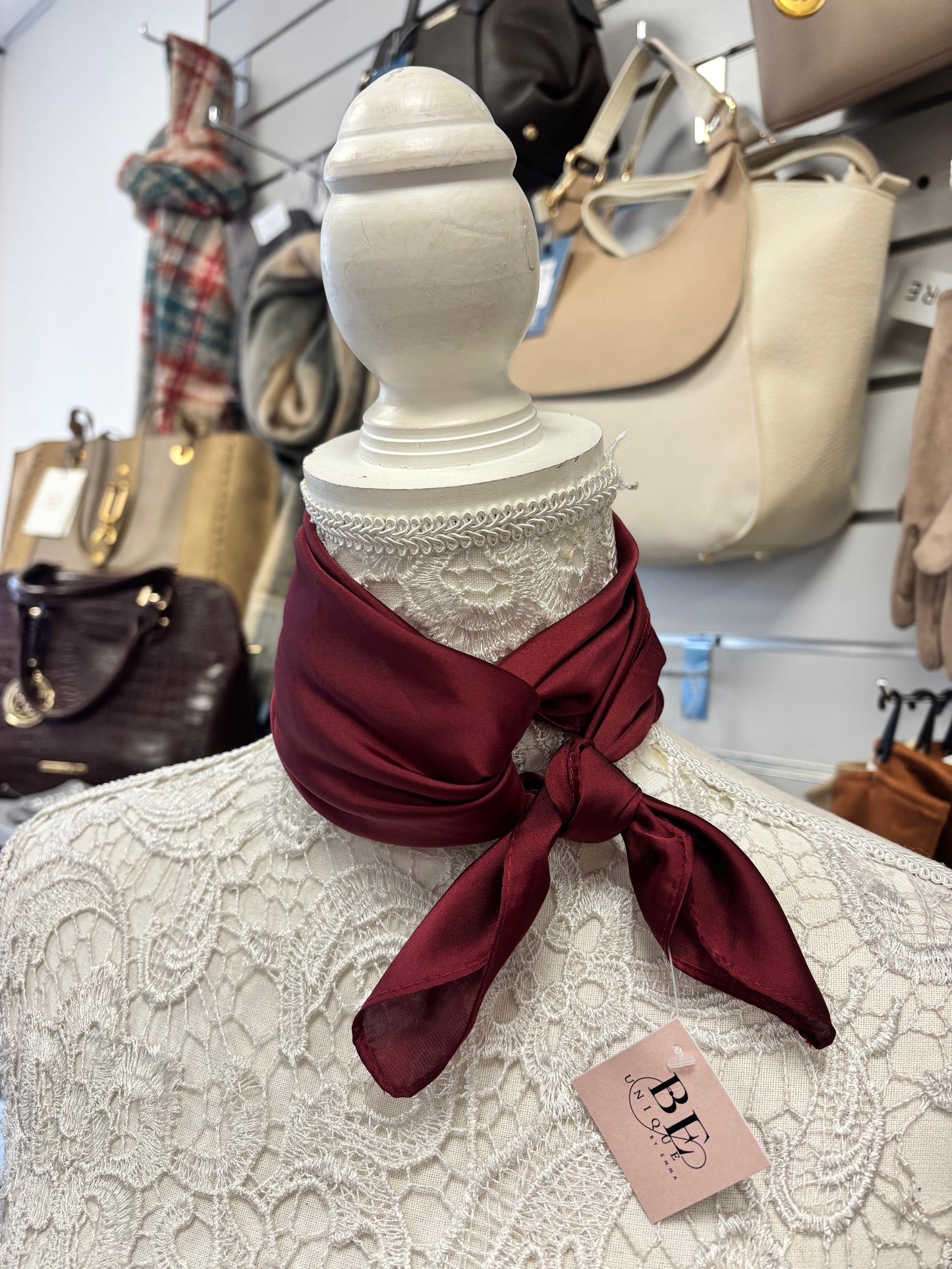 Kali Solid Color Silk Square Scarf