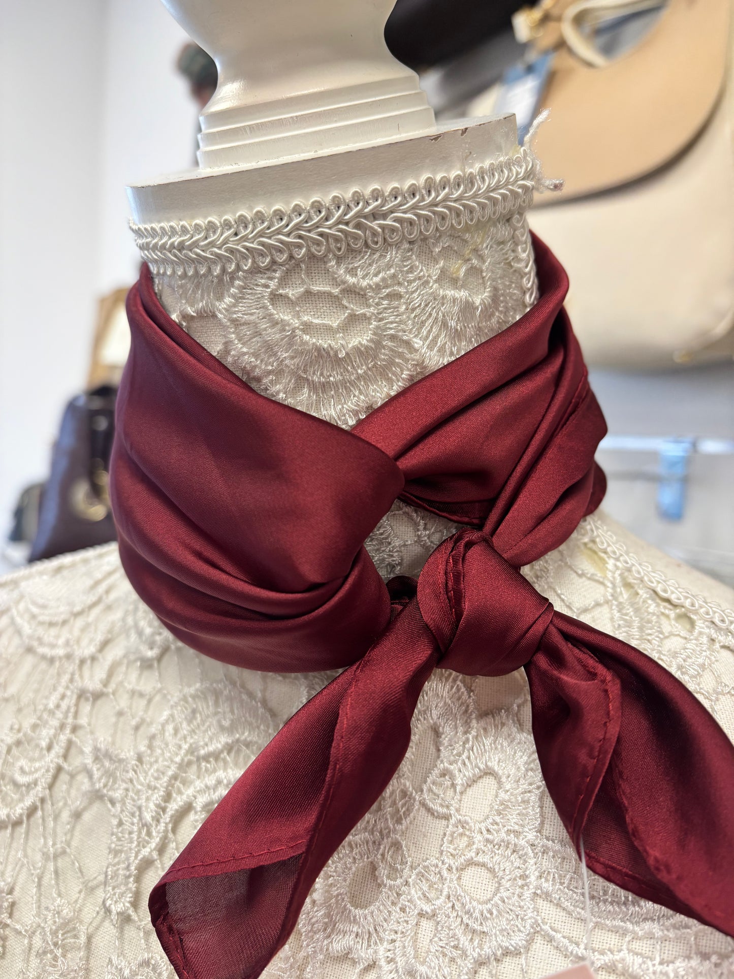 Kali Solid Color Silk Square Scarf