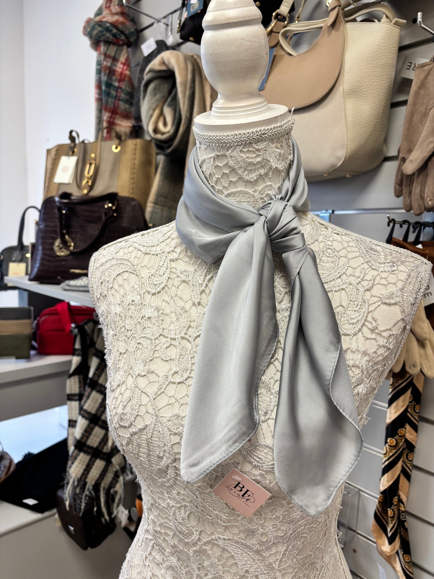 Kali Solid Color Silk Square Scarf