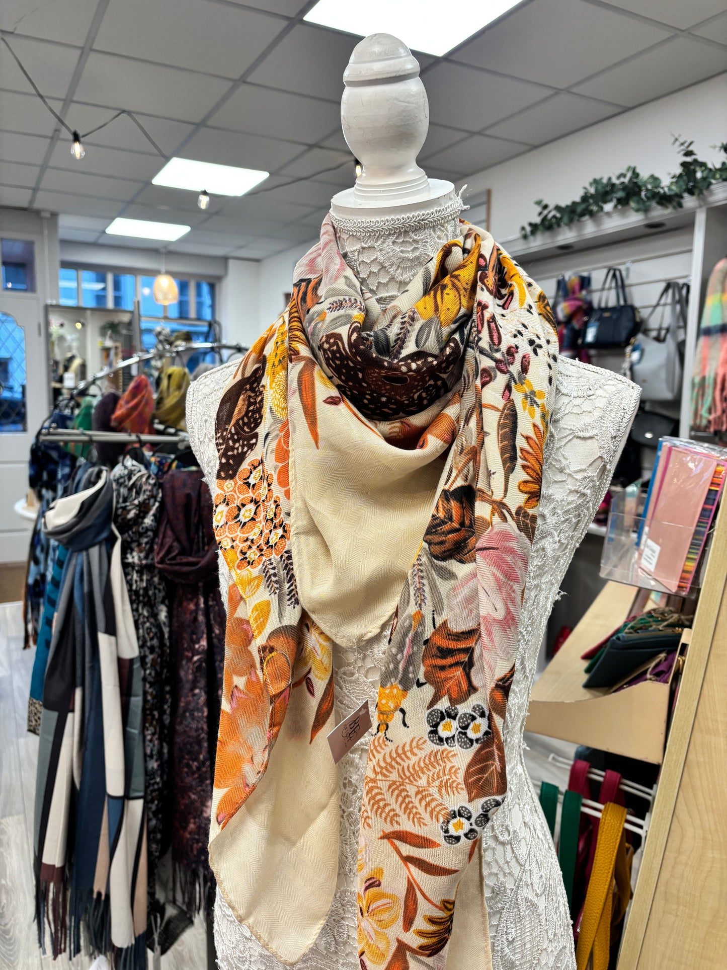 Blossom square scarf