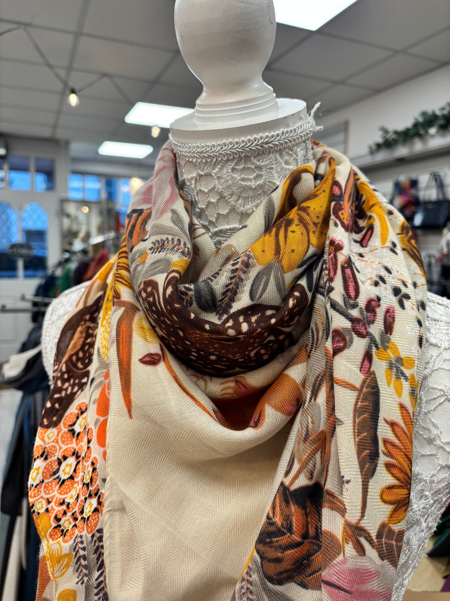Blossom square scarf