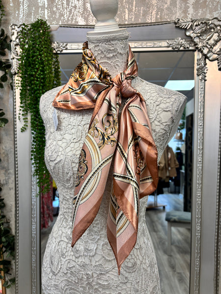 Lexi Lion Pattern Silk Touch Square Scarf