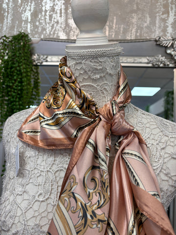 Lexi Lion Pattern Silk Touch Square Scarf