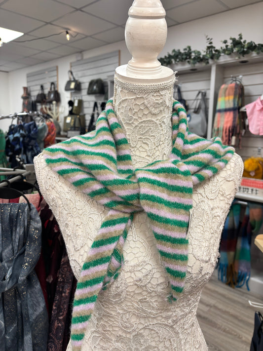 Dahl wool stripe neck scarf