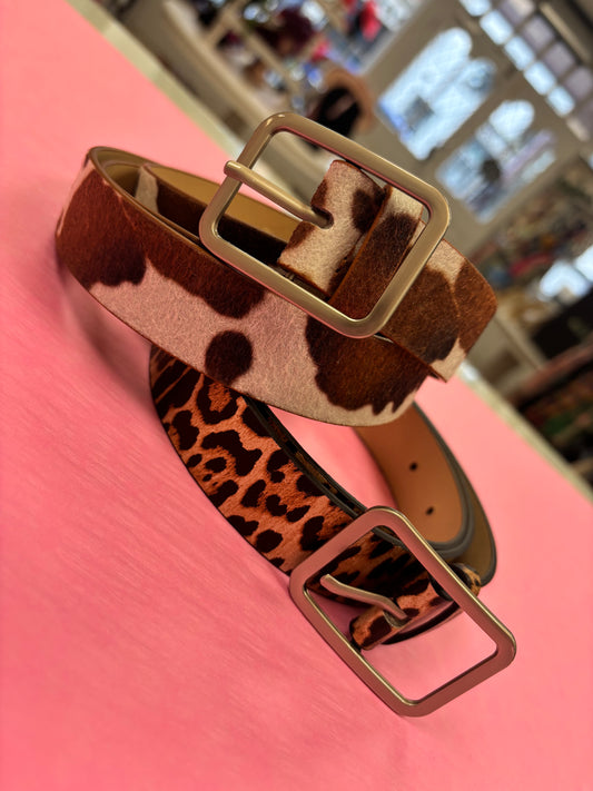 Animal print belts