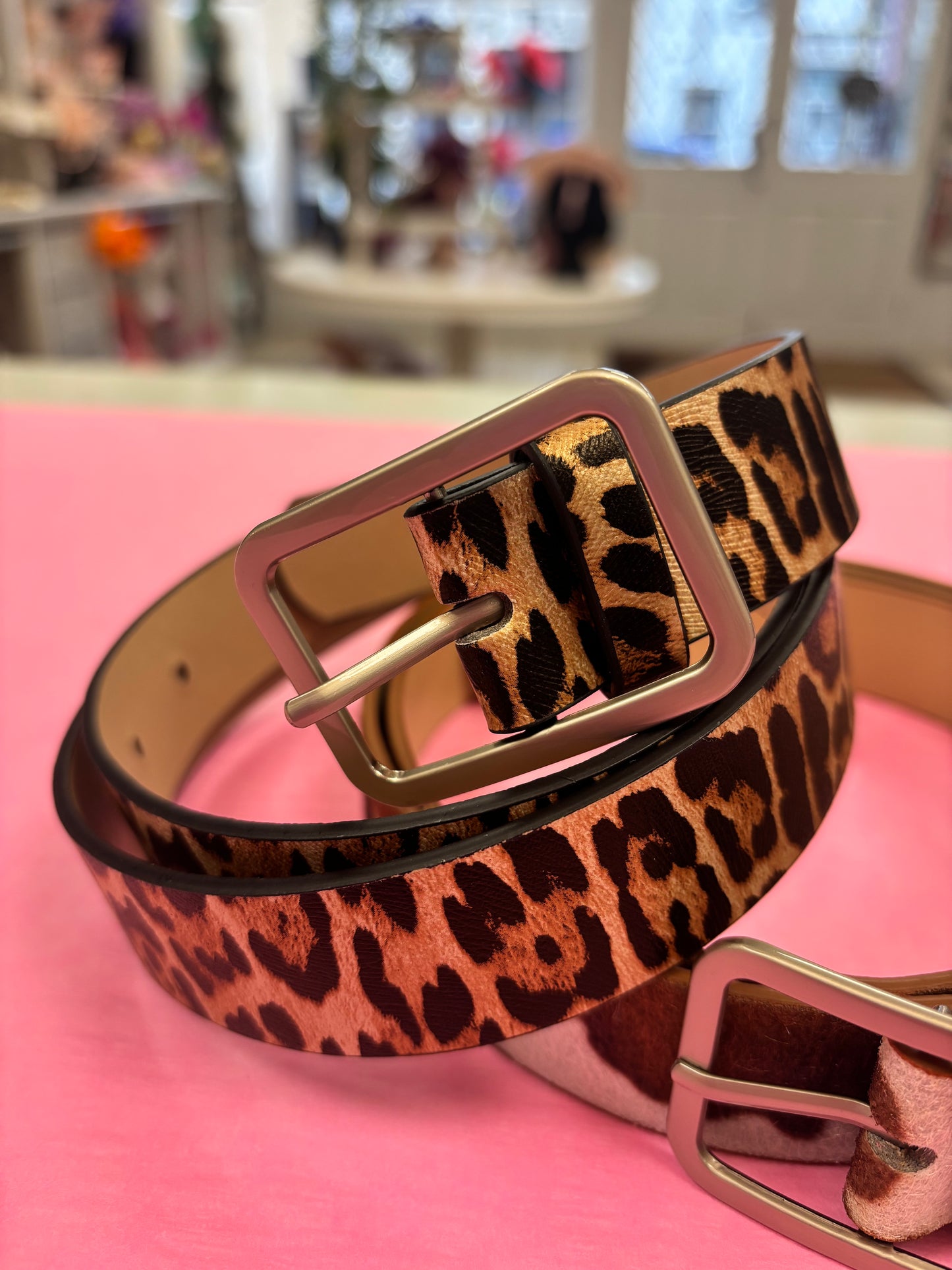 Animal print belts