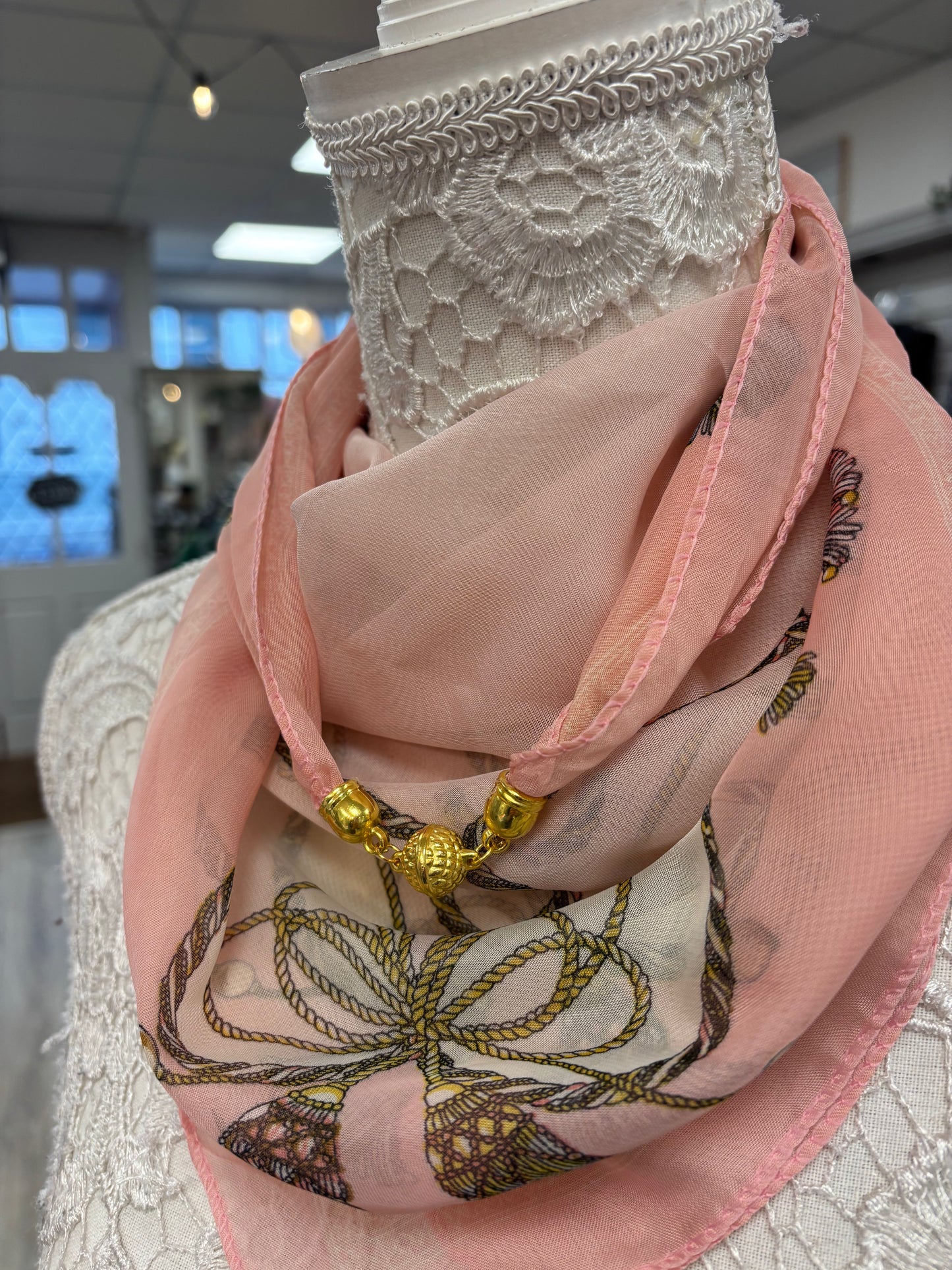 Josie chiffon magnetic neck scarf