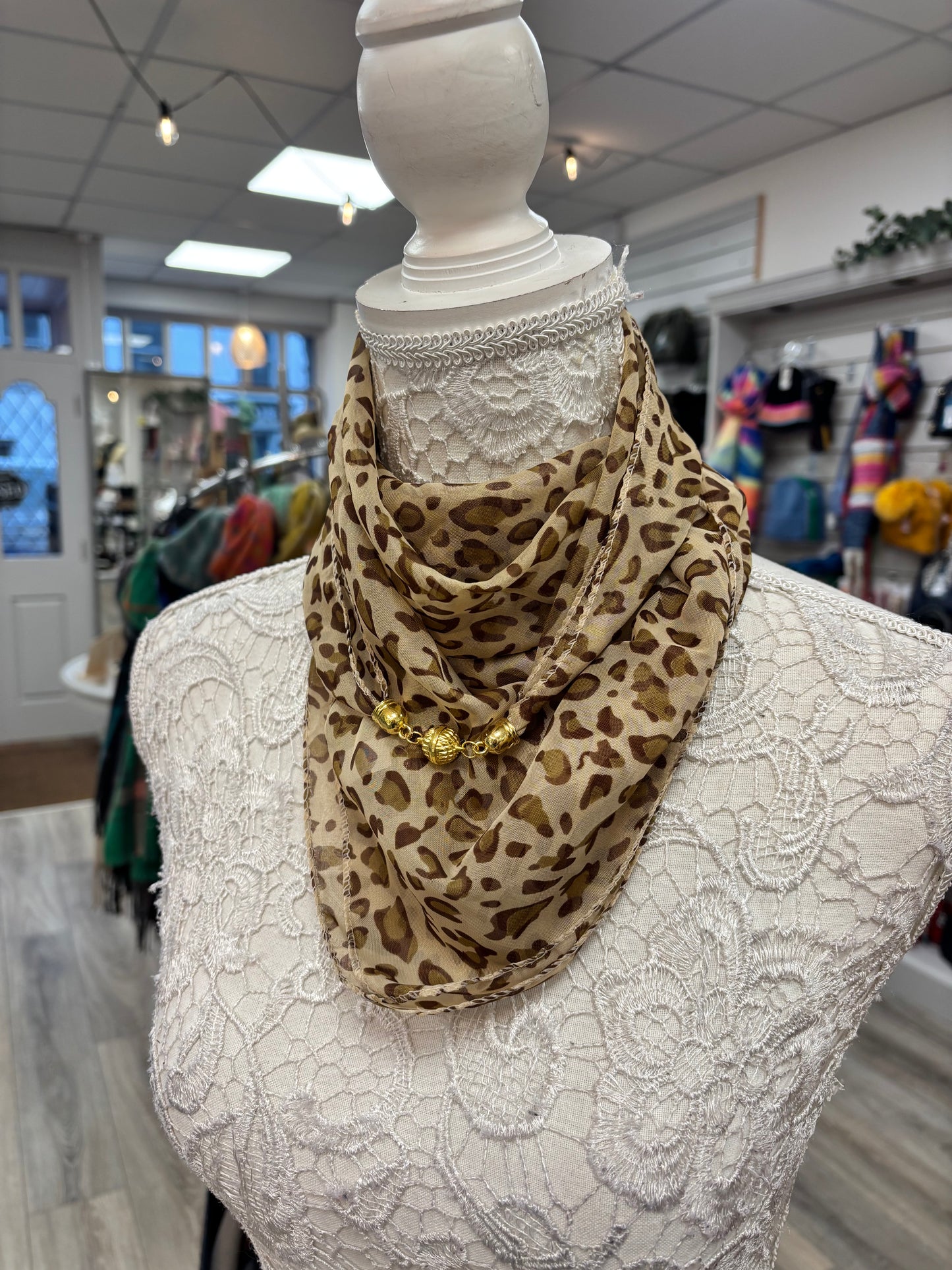 Coco chiffon magnetic neck scarf