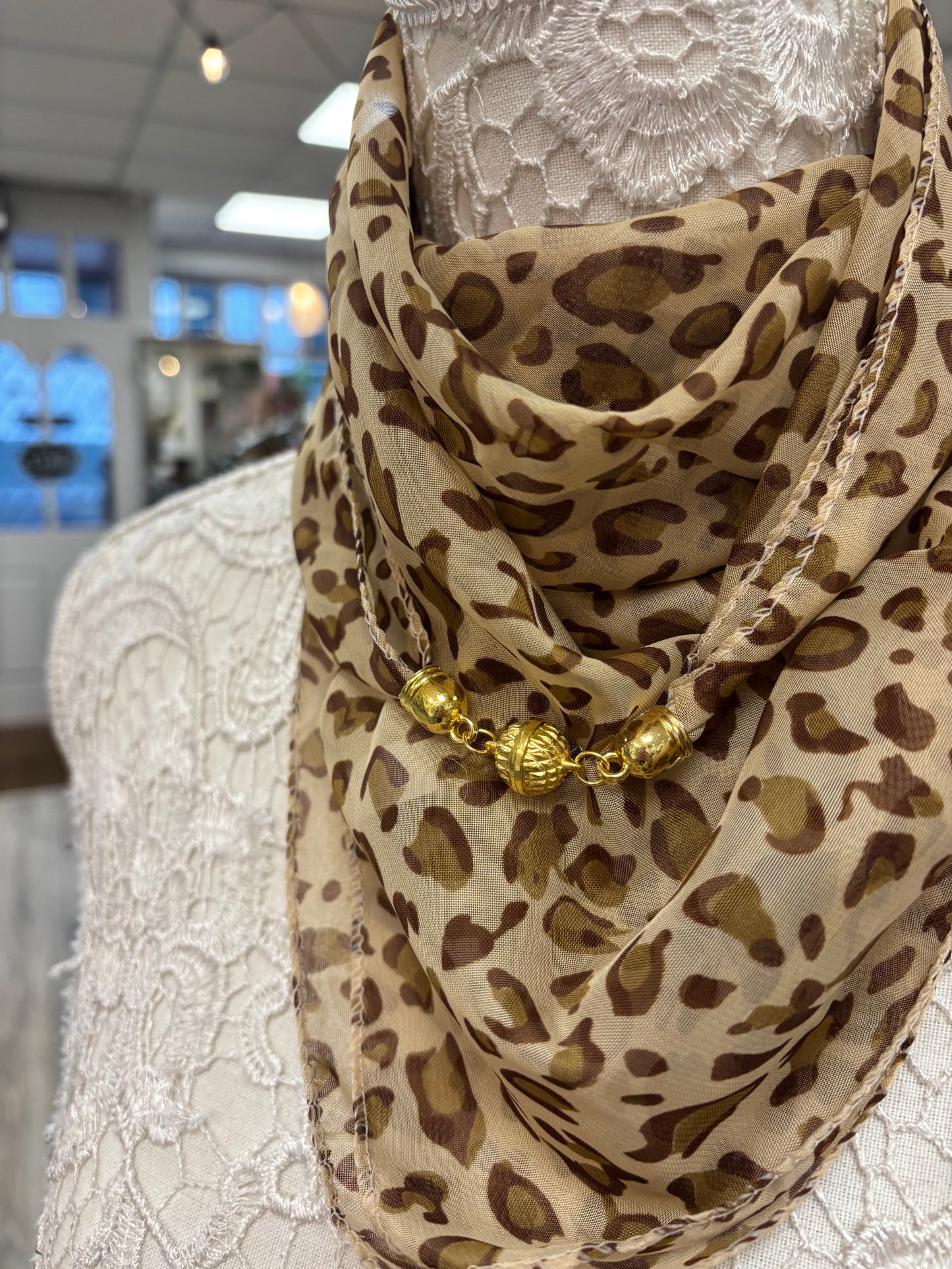 Coco chiffon magnetic neck scarf