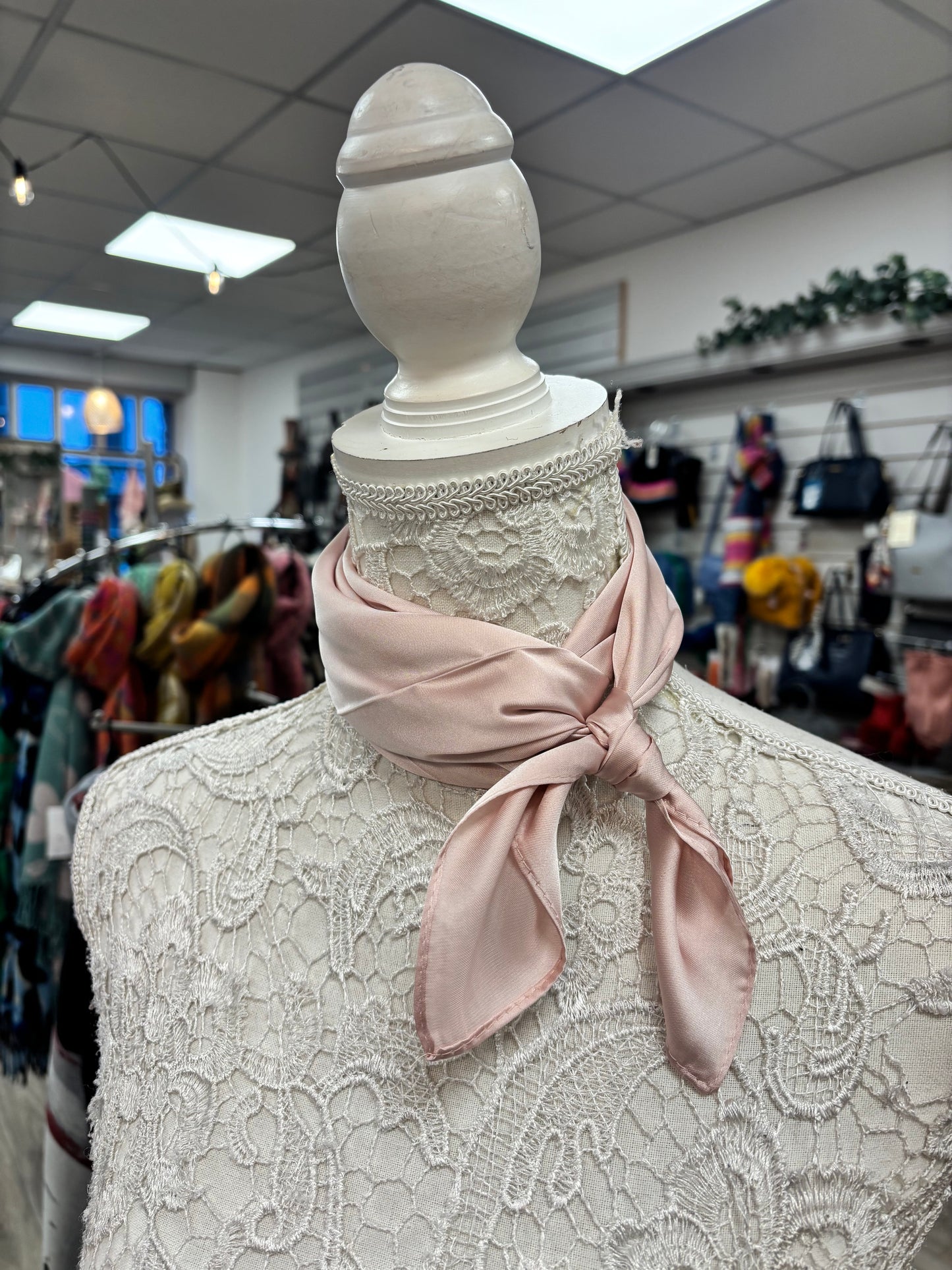 Kali Solid Color Silk Square Scarf