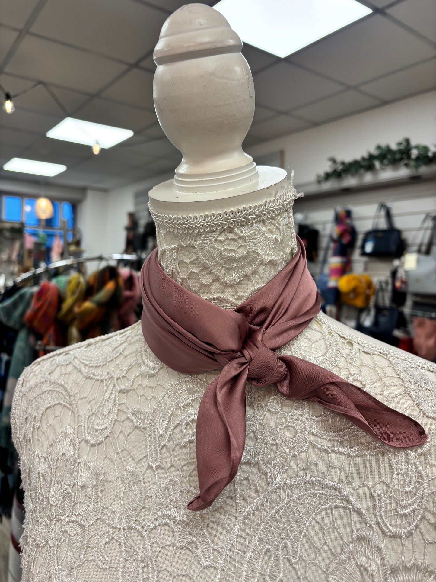 Kali Solid Color Silk Square Scarf