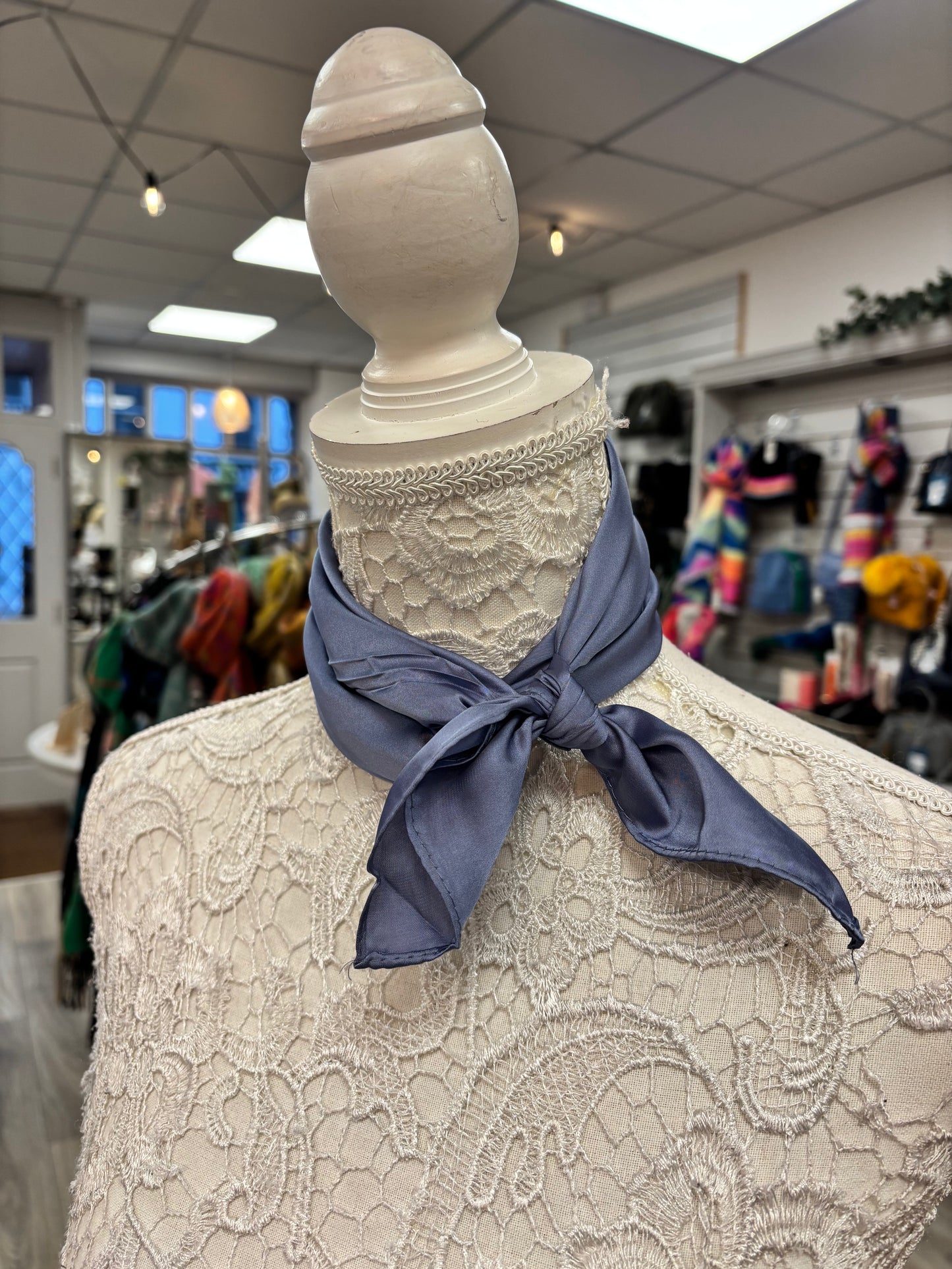 Kali Solid Color Silk Square Scarf