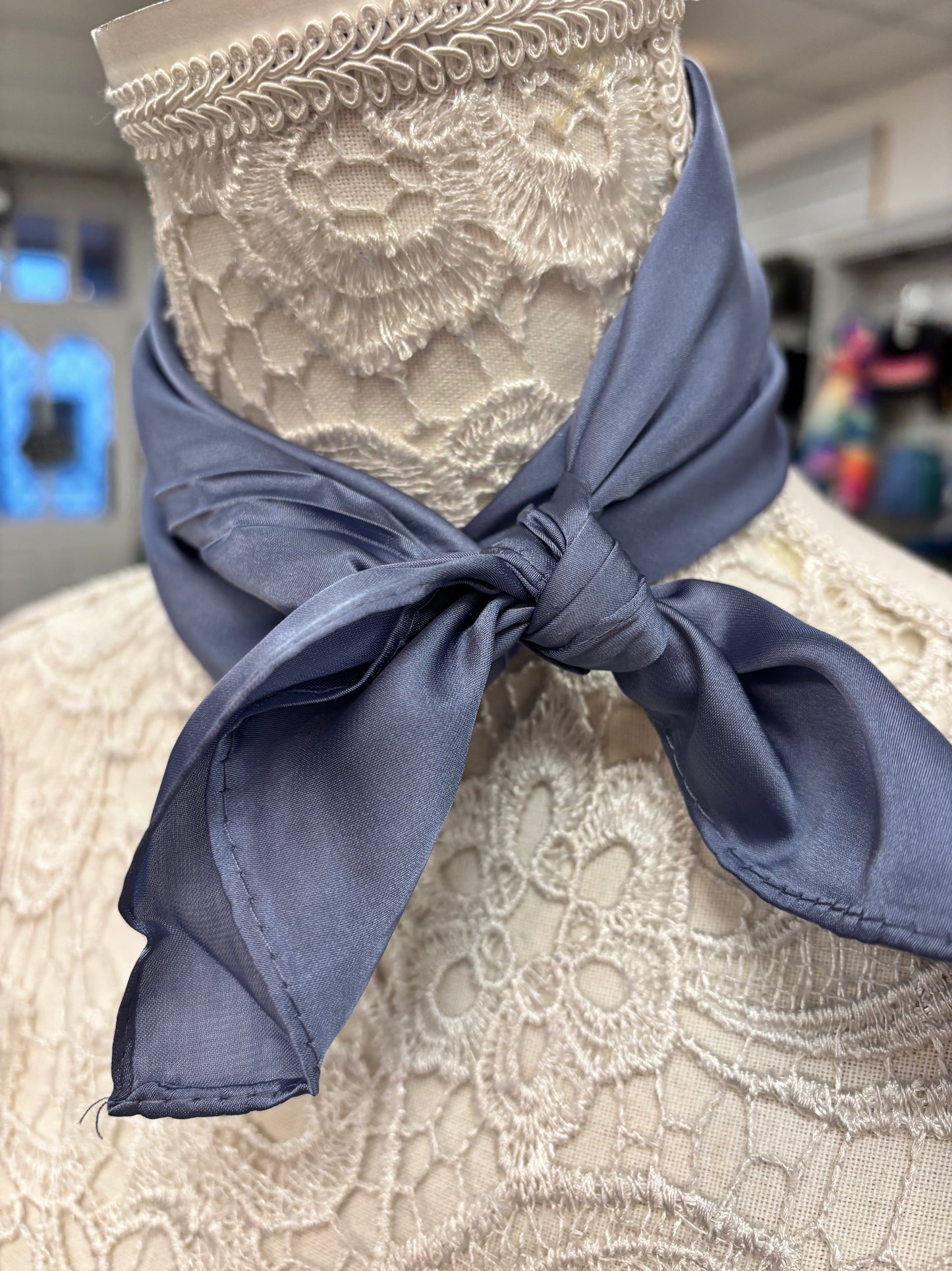 Kali Solid Color Silk Square Scarf