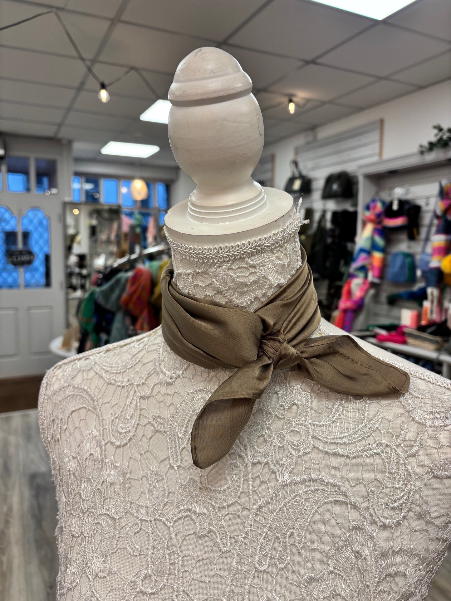 Kali Solid Color Silk Square Scarf